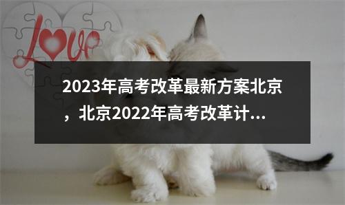2023年高考改革最新方案北京,北京2022年高考改革计划