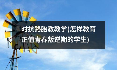 对抗路胎教教学(怎样教育正值青春叛逆期的学生)
