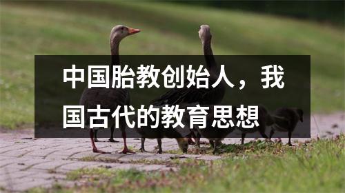 中国胎教创始人，我国古代的教育思想