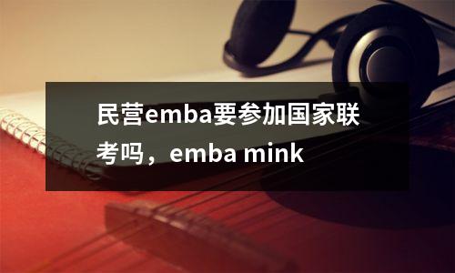 民营emba要参加国家联考吗,emba mink