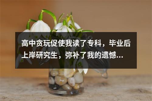 高中贪玩促使我读了专科，毕业后上岸研究生，弥补了我的遗憾！