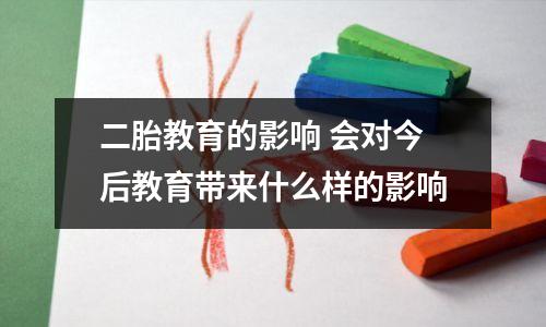 二胎教育的影响 会对今后教育带来什么样的影响