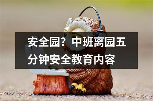 安全园?中班离园五分钟安全教育内容