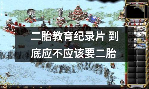 二胎教育纪录片 到底应不应该要二胎