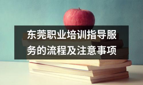 东莞职业培训指导服务的流程及注意事项