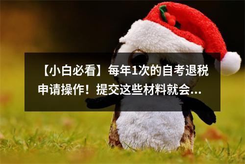 【小白必看】每年1次的自考退税申请操作!提交这些材料就会通过!快来退钱吧!