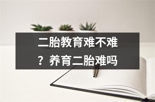 二胎教育难不难?养育二胎难吗