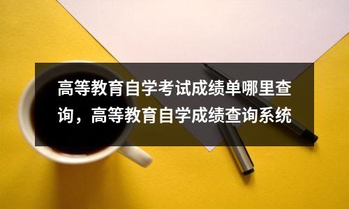 高等教育自学考试成绩单哪里查询，高等教育自学成绩查询系统