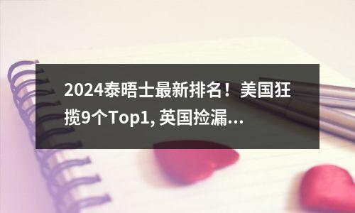 2024泰晤士最新排名!美国狂揽9个Top1, 英国捡漏2位,其它学校:我不配…
