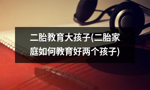 二胎教育大孩子(二胎家庭如何教育好两个孩子)