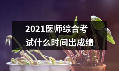 2021医师综合考试什么时间出成绩