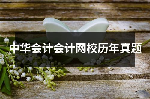 中华会计会计网校历年真题