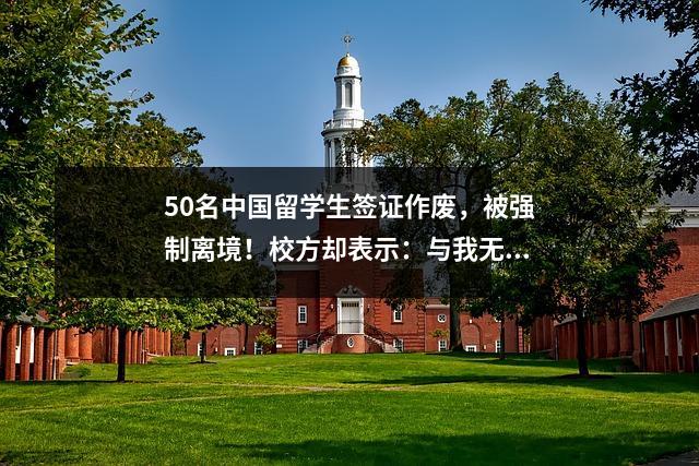 50名中国留学生签证作废,被强制离境!校方却表示:与我无关?