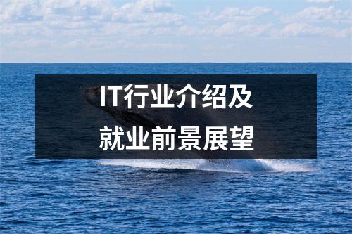IT行业介绍及就业前景展望
