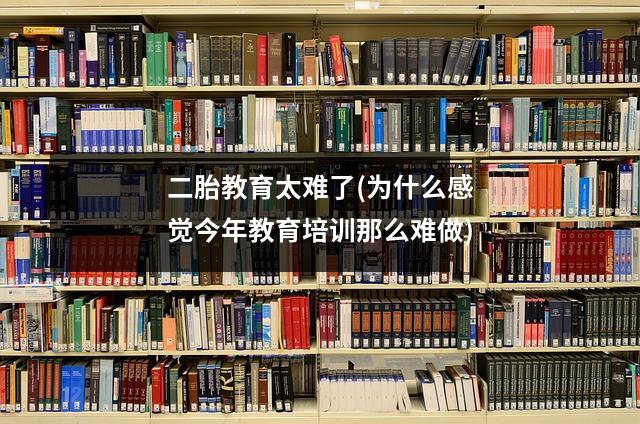 二胎教育太难了(为什么感觉今年教育培训那么难做)