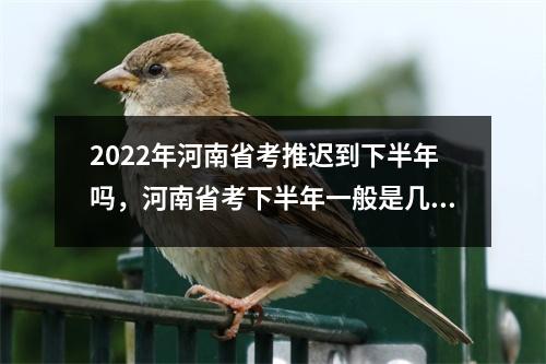 2022年河南省考推迟到下半年吗,河南省考下半年一般是几月