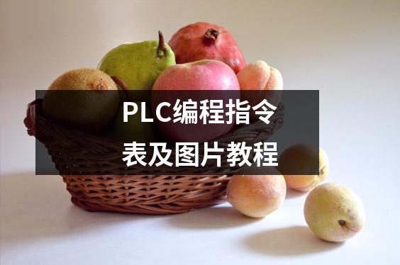 PLC编程指令表及图片教程