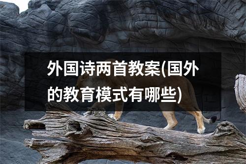 外国诗两首教案(国外的教育模式有哪些)