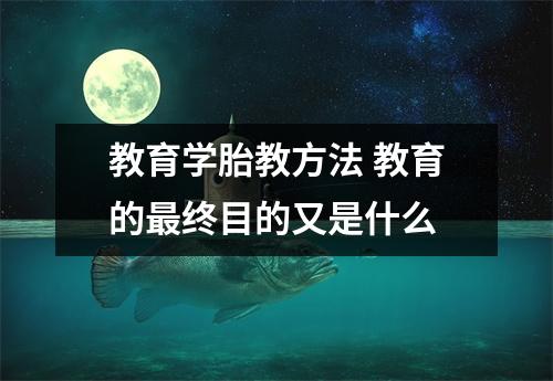 教育学胎教方法 教育的最终目的又是什么