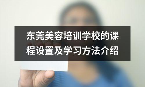 东莞美容培训学校的课程设置及学习方法介绍