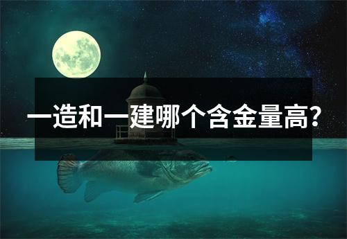 一造和一建哪个含金量高?