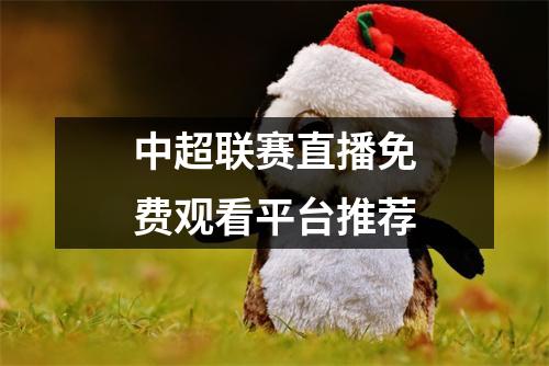 中超联赛直播免费观看平台推荐
