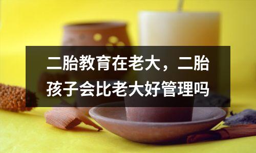 二胎教育在老大,二胎孩子会比老大好管理吗