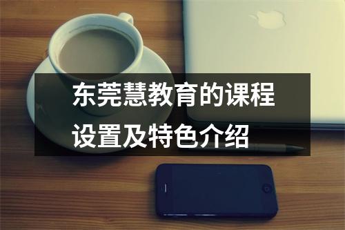 东莞慧教育的课程设置及特色介绍