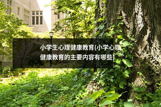 小学生心理健康教育(小学心理健康教育的主要内容有哪些)
