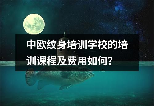 中欧纹身培训学校的培训课程及费用如何？