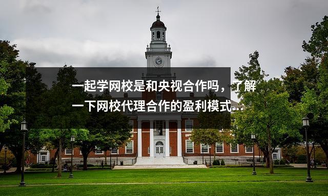 一起学网校是和央视合作吗，了解一下网校代理合作的盈利模式和市场前景