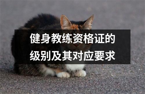 健身教练资格证的级别及其对应要求