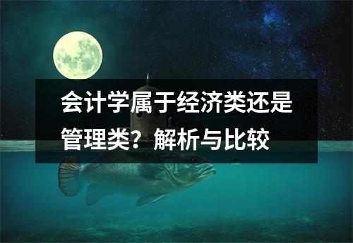 会计学属于经济类还是管理类？解析与比较