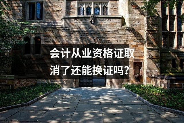 会计从业资格证取消了还能换证吗？