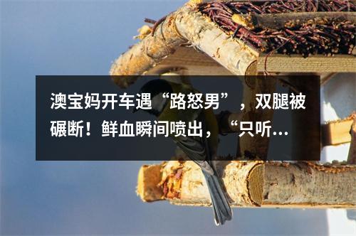 澳宝妈开车遇“路怒男”，双腿被碾断！鲜血瞬间喷出，“只听到骨头断裂声”