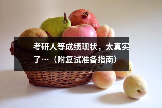 考研人等成绩现状，太真实了…（附复试准备指南）