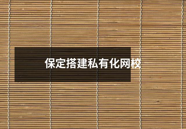 保定搭建私有化网校