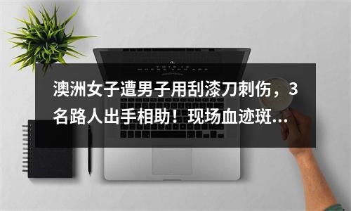 澳洲女子遭男子用刮漆刀刺伤，3名路人出手相助！现场血迹斑斑