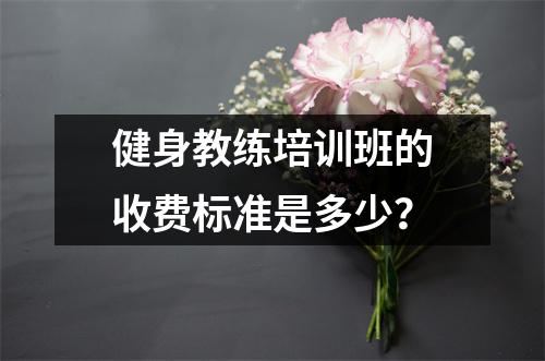 健身教练培训班的收费标准是多少？