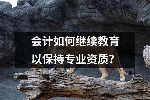 会计如何继续教育以保持专业资质？