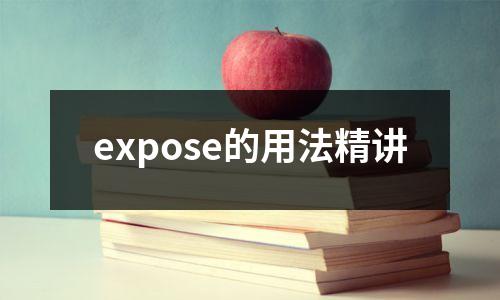 expose的用法精讲