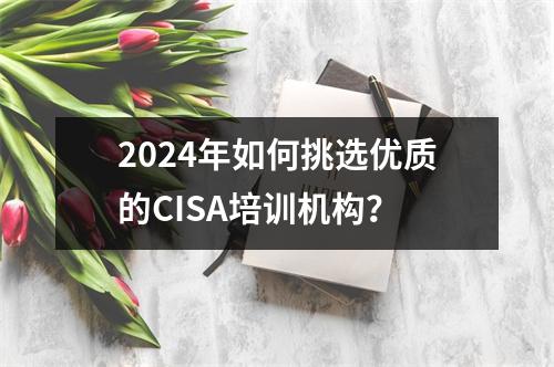 2024年如何挑选优质的CISA培训机构?