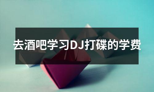 去酒吧学习DJ打碟的学费