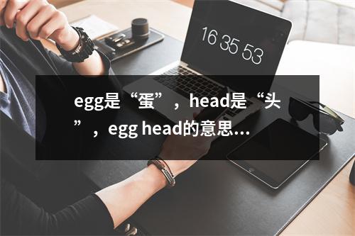 egg是“蛋”，head是“头”，egg head的意思你知道吗？（挠头）
