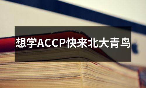 想学ACCP快来北大青鸟