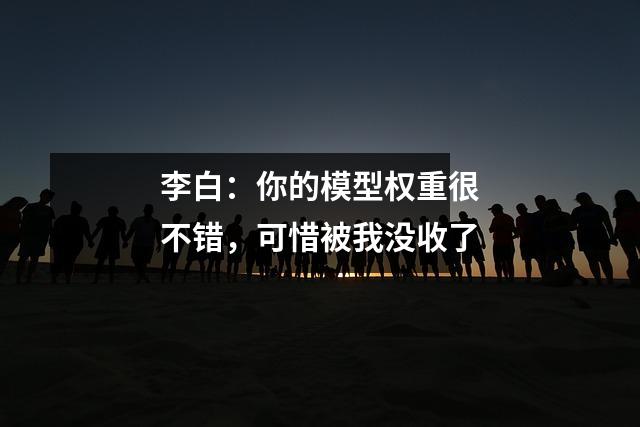 李白：你的模型权重很不错，可惜被我没收了