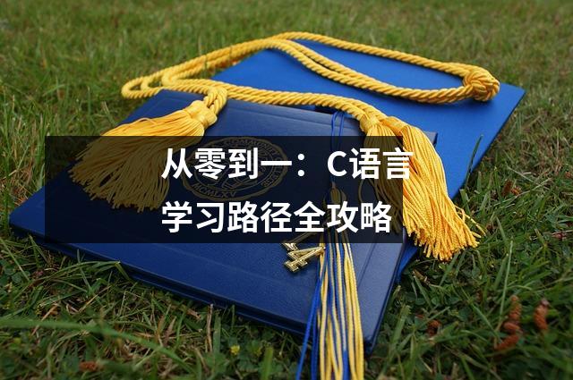 从零到一:C语言学习路径全攻略