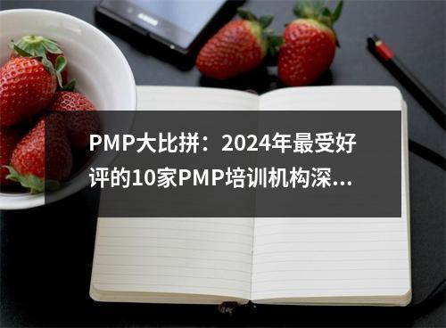 PMP大比拼：2024年最受好评的10家PMP培训机构深度比较