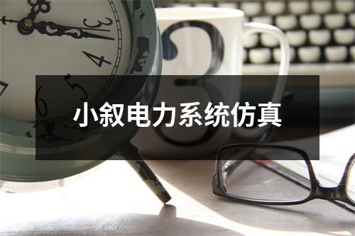 小叙电力系统仿真