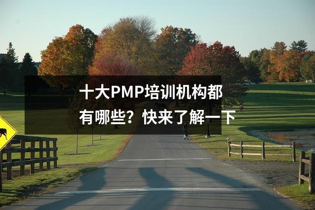 十大PMP培训机构都有哪些？快来了解一下
